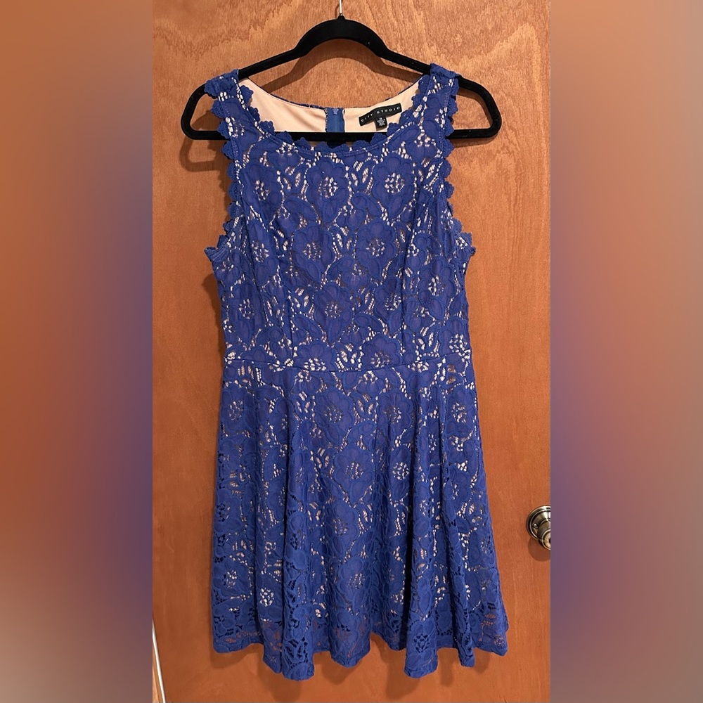 Blue lacy dress
